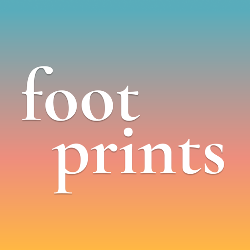 The Footprints mark: the word “footprints” in white on a field of turquoise, coral and yellow.