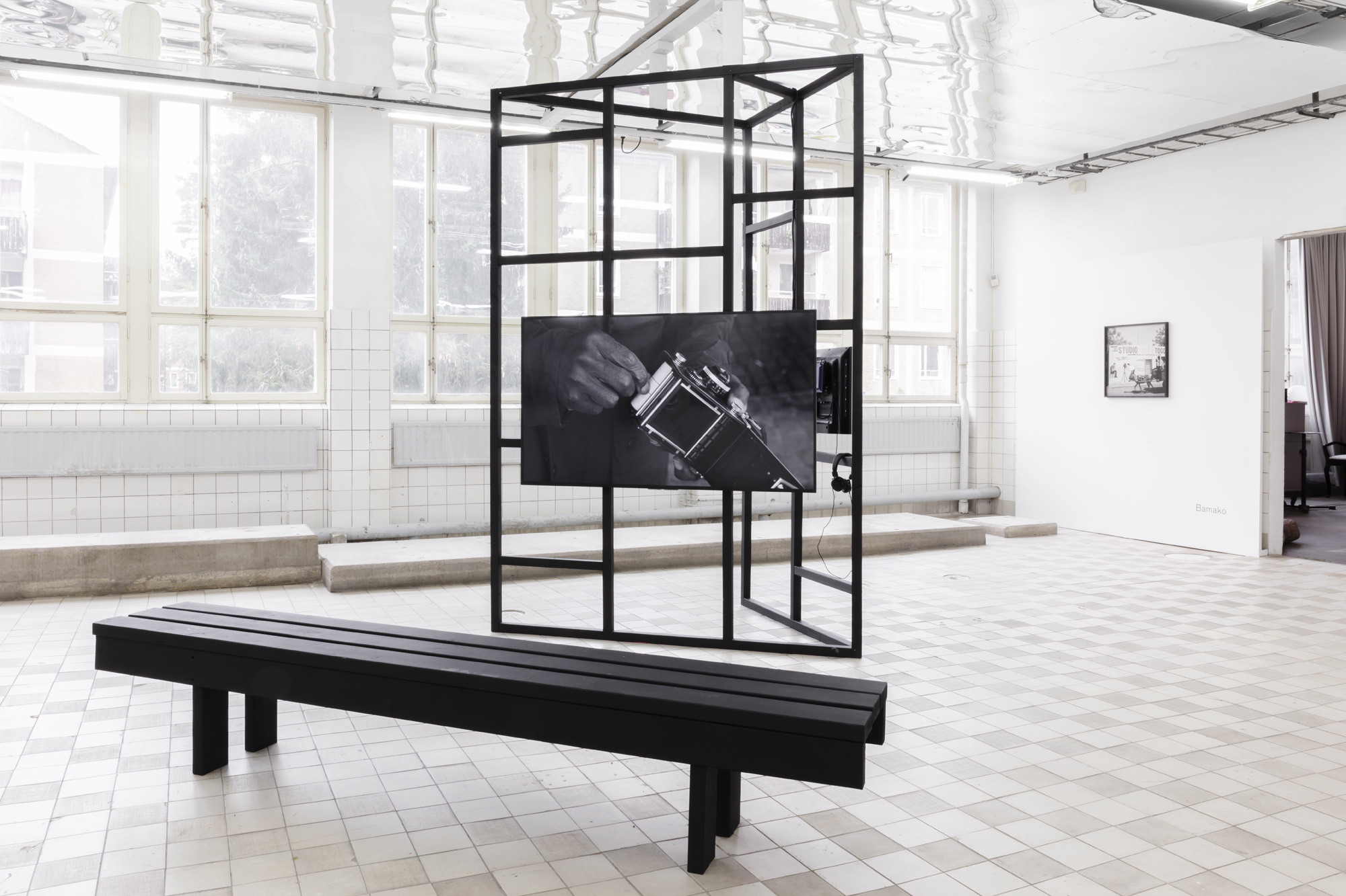 An installation view of the Akinbode Akinbiyi presentation at Konsthall C, Stockholm.