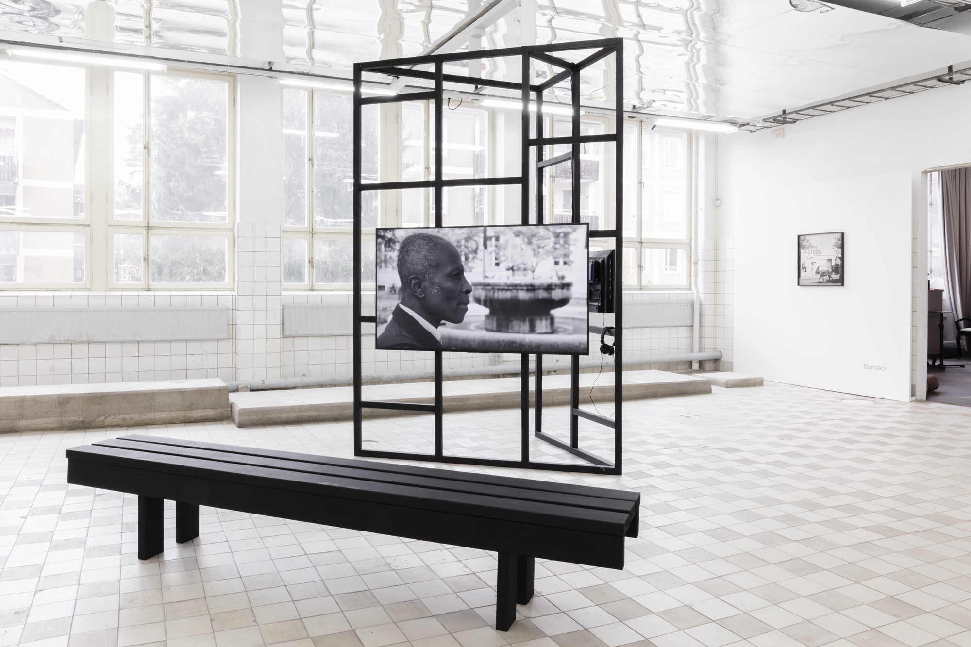 An installation view of the Akinbode Akinbiyi presentation at Konsthall C, Stockholm.